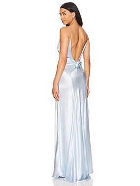 BUBISH Savannah Rosette Gown in Baby Blue